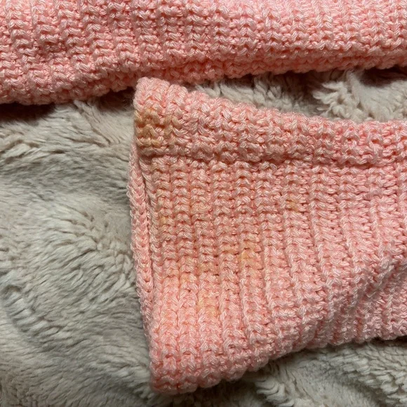 For Love & Lemons Pink Crocheted Ribbon-Trim Knit Top - Picture 4 of 5